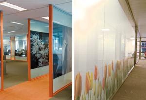 Cloisons avec film décoratif
