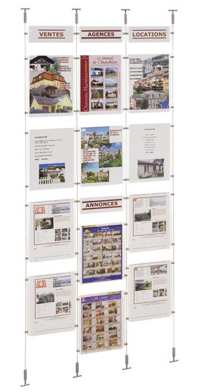 Affichage publicitaire suspendu par c�bles