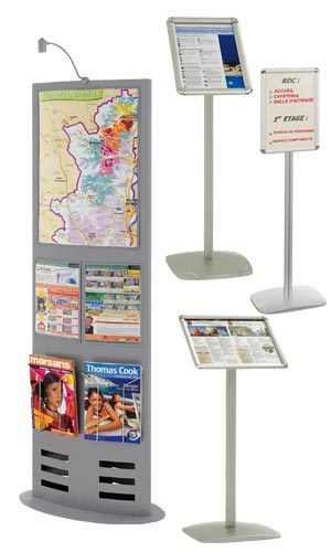 Totem-Expo� double face et porte-affiches sur pied 