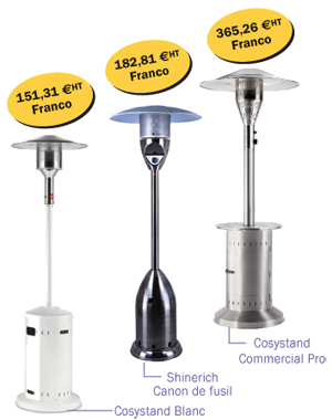 parasols chauffants