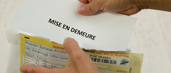 lettre de mise en demeure