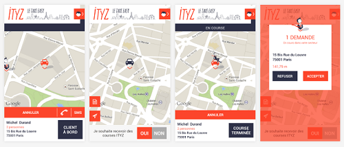 ITYZ : géolocalisation de taxis